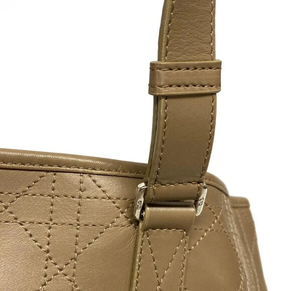 Auth DIOR/ChristianDior Rasta/Canaje Stitching Brown Leather Tote Bag - Picture 11 of 16